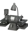 Heavy Duty Carbide Tool Grinder Crafted Badass For Busy Pro Shops Killer Precise Sharpening Results Perfect For End Mills Router Bits And Drill Bits, features motor and adjustable lamp.
