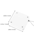 Self Closing Door Closer With 1.2m Wire, No Fuss Install White ABS Plastic, compact size, square shape view