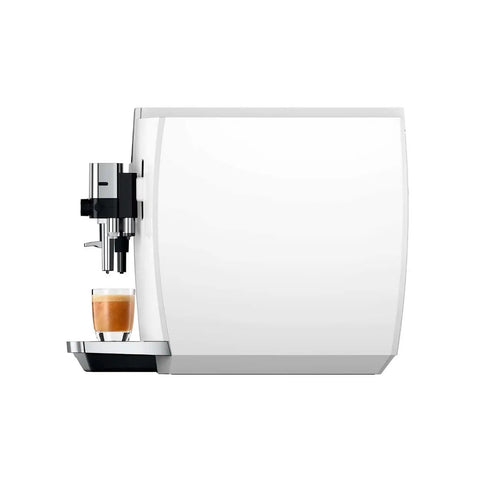 Sweet Renewed Automatic Coffee And Espresso Machine In Piano White delivers a killer 17 drink menu with an integrated frother.