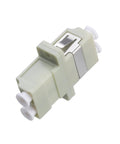 LC To LC Fiber Optic Coupler For Duplex Multimode Cables Connector Adapter Kit 100 Pack in beige, side view.