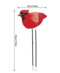 Red simulated bird shaped soil moisture sensor with automatic alarm portable plant water tester for indoor and outdoor gardens.