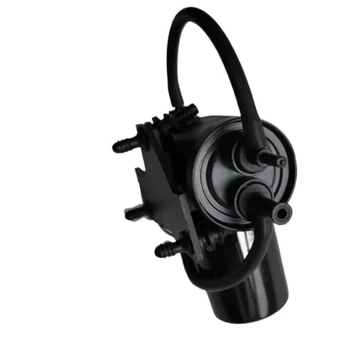 Top Shelf Electric Vacuum Pump Direct Swap For Ford F-250 F-350 Super Duty 6.0L Diesel 2004 2007, black electric vacuum pump with hoses.