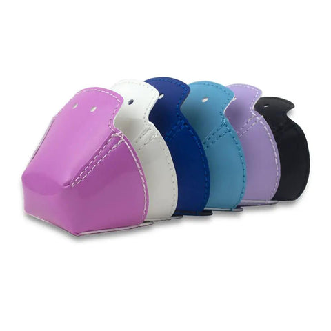 PU Leather Roller Skate Toe Guards For Derby And Figure Skates Quad Toe Cap Protectors 4 Pack In Shiny Pink and assorted colors
