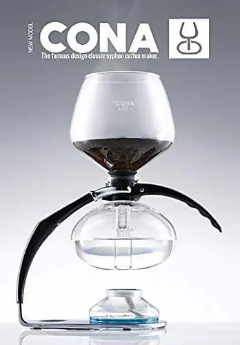 DGENIUS All Glass Siphon Coffee Maker With Glass Filter Rod No Paper Or Cloth Brewing Industrial Design Classic visible in full