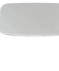 Top view of Drake 1.6 GPF Toilet Tank With Washlet Compatible Auto Flush, Sedona Beige, sleek lid and side flush handle.