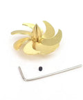 Beefed-Up Copper 7-Blade M3 30mm Propeller For RC Boats Realistic Scale Marine Vessel For Aircraft Carrier Submarine Models Right-Hand One Piece Durable Copper Alloy High-Torque Balanced Spin