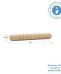 Three Eighths Inch By Three Inch Wooden Dowel Pins Pack Of Fifty, Spiral Dowel Joints For Woodworking, Furniture And Crafts