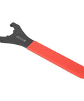Heavy Duty Clamp Nut Wrench For ER32 Collet Chuck Fits CNC Lathe Shank Adapter Tool with ergonomic red handle for precise adjustment.