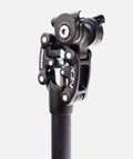 SP12 NCX Suspension Seatpost for MTB road and gravel bikes showing parallelogram design with consistent pedal positioning.