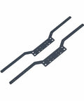 Set Of 2 Aluminum RC Chassis Frame Rails For MN98 MN99S One Twelfth Scale DIY Friendly Replacement Parts Black Easy Install And Durable Metal
