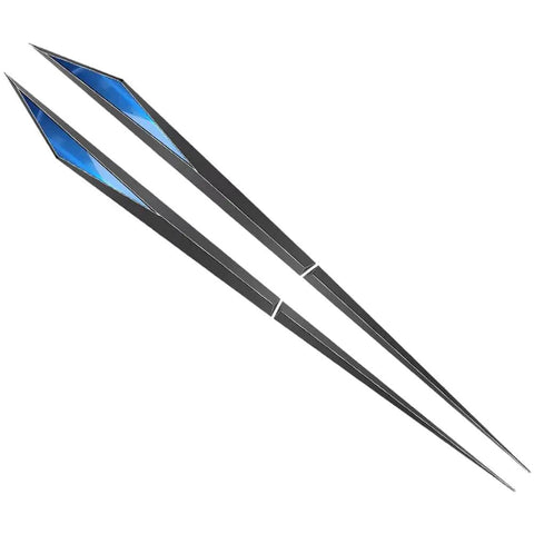 Premium TPU Protective Exterior Decals For Tesla Cybertruck body line trims with blue accents and sleek design.
