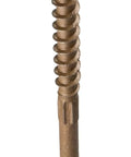 Dead Simple 4 Inch Framing Screw with sawtooth point and low profile head, tan Quik Guard coated structural fastener.