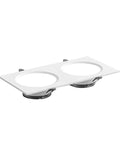 LED Spot Lights Square Double Head Recessed Downlight for Living Room with matte white casing and two circular cutouts.