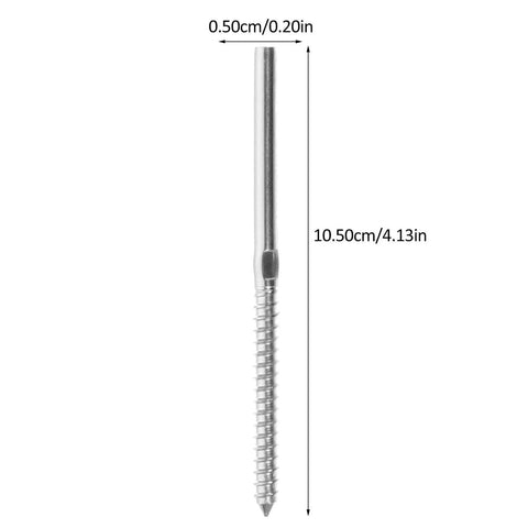 20 Pcs Stainless Steel Left And Right Handed Lag Screws For Deck Cable Railing Hardware Heavy Duty Crimp Threaded Screws
