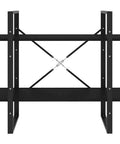 Front view of Two Tier Black Book Cabinet with Engineered Wood Shelves, minimalistic design, durable home office organizer.