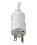 Close-up of plug on Medical-Grade Surge Protector Power Strip With 4 Hospital-Grade Outlets, 6 Ft Cord, Perfect For Patient-Care Areas