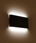 Black LED Wall Lamp For Hallway And Bedroom 10W Up And Down Sconce All Metal Aluminum Housing 12 Inch Stairwell Wall Light glowing