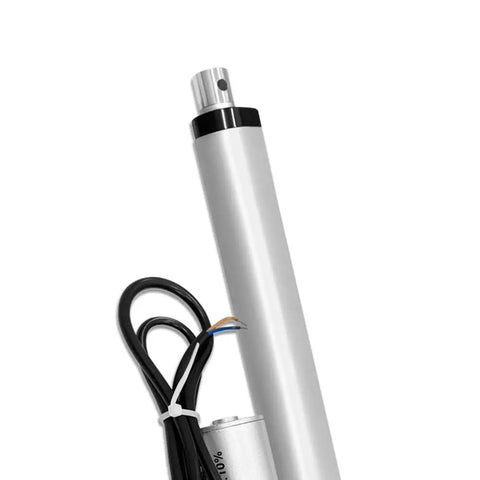 8 Inch Stroke 12V Electric Linear Actuator, 225lbs Load Capacity, 10mm/s Travel, IP55 Waterproof, Silver Aluminum