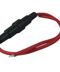 Inline Fuse Holder With 16 AWG Wire, Screw Terminal, 13A Rating, For 5x20mm Glass Fuses, Fits 5x21mm Tubes, Pack Of 10