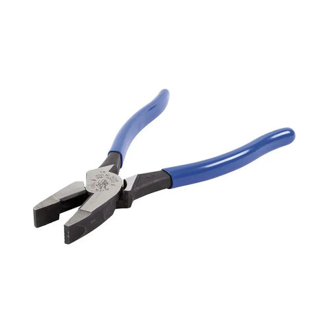 D2000-9NE Side Cutter Lineman's Pliers 9 Inch Heavy Duty Built To Last with blue handles for cutting wires and cables.