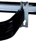 Heavy Duty Curtain Rod Set Pack Of 2 For 18 To 28 Inch Windows With Lock Seam Design And Two And A Half Inch Projection Hardware Included In Sleek Black Finish