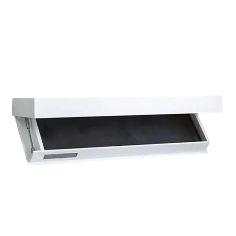 Hella Tidy White Floating Wall Shelf With Concealed Drop Down Drawer Pull Out Storage Rack Smooth Glide Space Saving Organizer For Living Room Office Dead Simple Setup Total Clutter Free Vibe Guaranteed