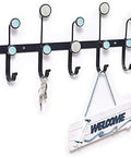Round Dot Wrought Iron Wall Hook Absolute Game Changer For Entryway Storage That Slays Your Foyer Decor Keeps Coats Hats Keys And Bags Organized Straight Up A Real Winner, black with colored dots.