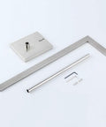 Components of Free Standing Toilet Paper Holder With Reserve, SUS 304 Stainless Steel Floor Stand Tissue Roll Holder, Brushed Finish
