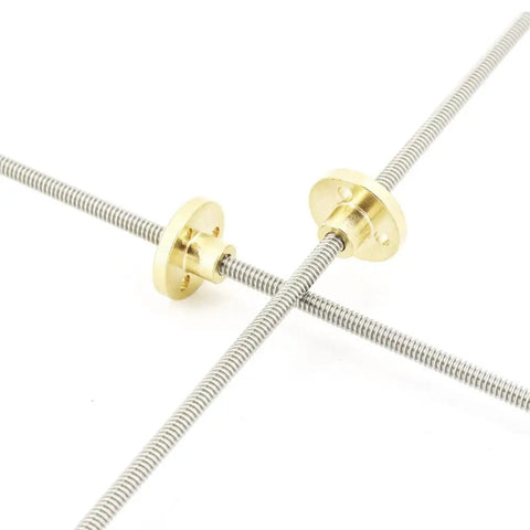 Stainless Steel Trapezoidal Lead Screw 300mm With Brass Nut Pitch 1mm Lead 1mm or 2mm For DIY Home Improvement Linear Guides High Precision Easy Install, lead screw with brass nut