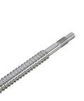 Cool C7 Single Ball Screw Nuts For Industrial Jobs 1610 Flange Stainless steel precision machine part with spiraled design.