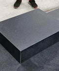 Granite surface plate, 12x9x3 in, no ledge, front view.