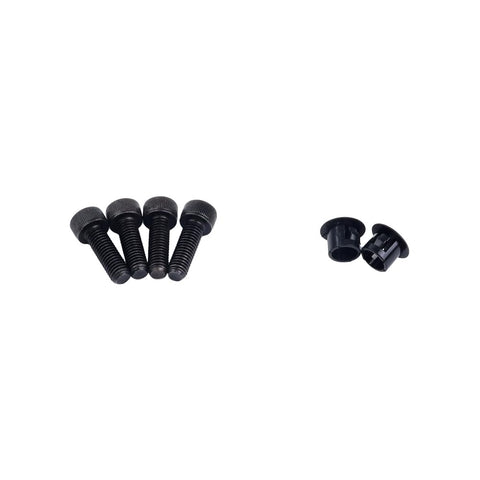 Set of black mounting screws and bushings for 85mm Hollow Rotary Actuator With Hollow Shaft Platform 3 Arc Min Resolution 14mm Input Shaft Fits Nema 23 Stepper Motors 10 To 1 Gear Ratio Electronic Starter DIY CNC Ready For Precise Motion Control And Smooth Micro Positioning