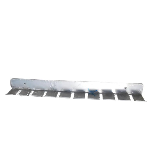Heavy Duty Aluminum Tool Holder to Keep Your Welding Vise Clamp Pry Bar and More Sorted, 9 Slot Tool Rack shown in metallic finish