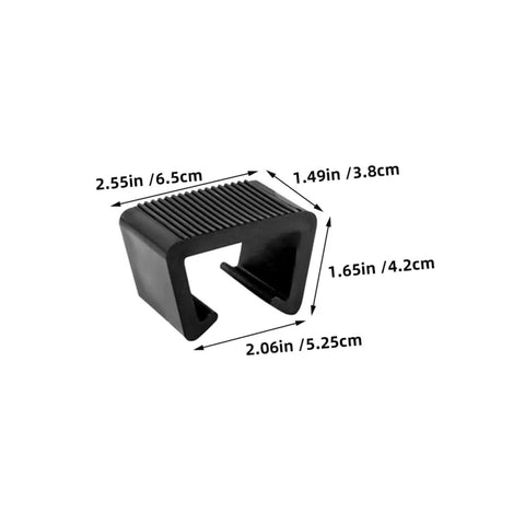 Black garden furniture clip with measurements for 10 pack garden furniture clips for wicker and rattan chairs, outdoor sofa fasteners.