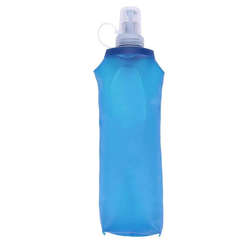 Portable Hydration Pack With 250ml Soft Reservoir For Hiking, Cycling, Camping And Outdoor Activities, lightweight blue TPU bottle