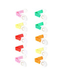 Stick On Cabinet Locks 10 Pack Self Adhesive PP Material Kid Proof Latches assorted colors arranged vertically