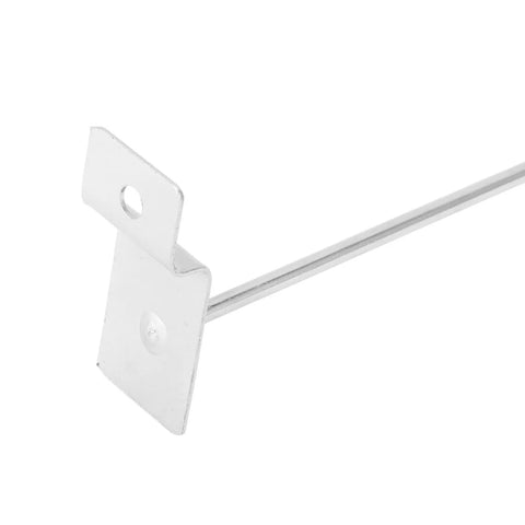 Slat Wall Hooks For Retail Displays 50 Pack 15cm Iron Panel Wire Hooks 3.3mm Silver Electroplated with flat tip detail