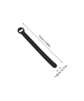 Super Solid 100 Piece Pack Of Self Adhesive Nylon Cable Ties With Cute Round Heads, 15cm black tie, ideal for cord organization.