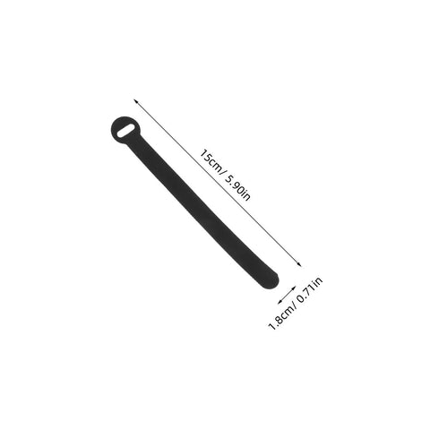 Super Solid 100 Piece Pack Of Self Adhesive Nylon Cable Ties With Cute Round Heads, 15cm black tie, ideal for cord organization.