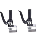 Quick Release Adjustable U Shaped Drawer Clamps For No Sweat Panel Install With Hella Secure Grip Smooth Woodworking Assembly Clips And Non Marring Mounting Hardware, set of 2 stainless steel clamps with curved hooks.