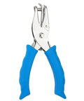 1/4 Inch Single Hole Punch Handheld Paper Punch With Soft Grip Handle, Durable Metal Construction, Easy Grip, Ideal For DIY Craft Tags, Scrapbooking, Home Office And Classroom Use, Blue. Blue soft-grip handle on durable metal.