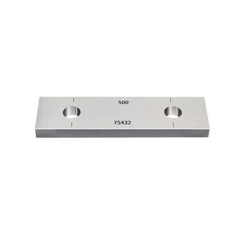 Pro Shop Grade Zero Steel Gauge Block Set Featuring One Five Hundred calibration gage with drilled holes for accurate tuning.