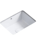 Compact White Porcelain Undermount Bathroom Sink For Small Bathrooms And RVs Rectangular Ceramic Basin With Overflow Under Counter