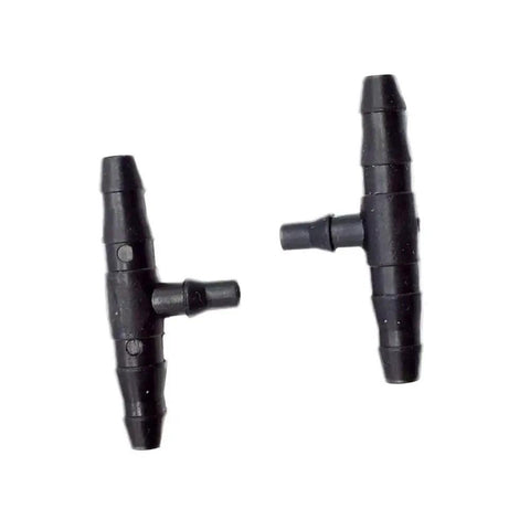 Mega 2000 Pcs Barbed Hose Tee Connectors 3 To 5mm And 4 To 7mm Three Way Splitters For Garden Irrigation And Balcony Watering Durable Plastic Hose Fittings, black plastic tee fittings