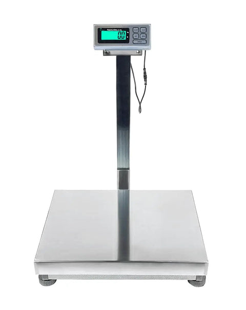Heavy Haul Bench Shipping Scale Built Tough With 500 Lb Capacity And Spot On Zero Point One Lb Readability, stainless steel platform.
