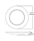 Diagram of 6 Inch Recessed LED Disc Ceiling And Wall Light Surface Mount Warm White 3000K Slim Low Profile White Finish dimensions
