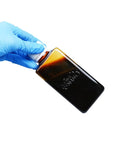 Pro Grade WS2 Dispersion Nano Tungsten Disulfide For Lubrication, Catalysis, Energy Storage And Composite Materials, 200ml, Water Or Ethanol Solvent, Ready To Ship Same Day Priority Shipping in a clear bottle held in a gloved hand.