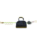 Heavy Duty 100 Foot Adjustable Horizontal Lifeline System For Up To Four Technicians With Badass Six Foot Anchor Straps No Fuss Assembly Reusable Fall Arrest Gear Built Legit To Clear Osha Ansi Codes with green safety line and carrying bag.