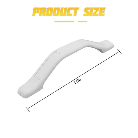 Rock Solid Heavy Duty 2 Pack Rv Grab Handle And 11 Inch Vehicle Handrail Easy Peasy Install White Assist Bar For Camper Trailer Door Universal Support Rails