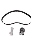 Best Timing Belt Pulley Kit For Toyota Vigo Innova Fortuner 2005 To 2014 Swap Easy With Parts Like 13540-67020 13505-0L010 13568-39016 And Fix Your Engine No Stress. Black rubber timing belt kit with two metal pulleys for Toyota engine repair.